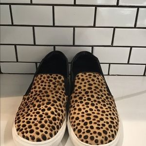 Cheetah print loafers